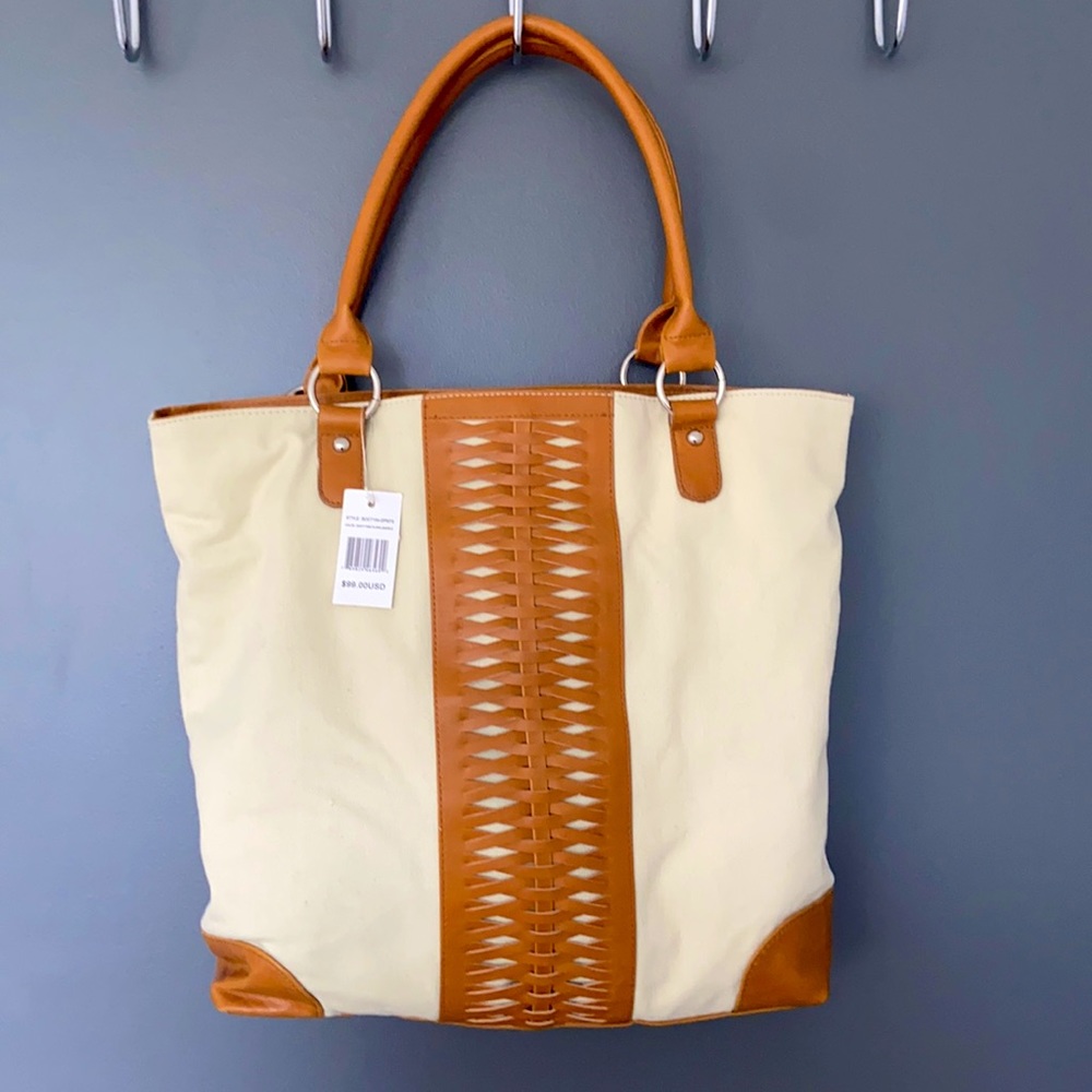 NWT Canvas saddle bag/tote